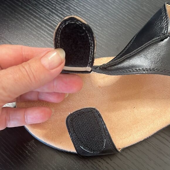 Women's Vianys Black Adjustable Sandals - Size 39 - US Size 8 - Picture 7 of 9